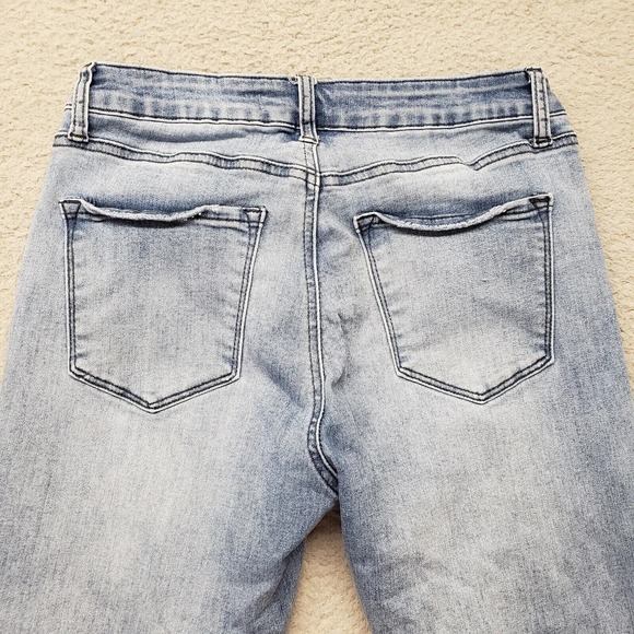 KanCan Jeans Womens 9 Blue Skinny Slim Distressed Casual Pockets Stretch Logo - Picture 4 of 11